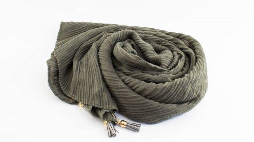 Leather Tassel Hijab Olive