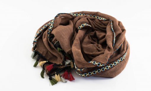 Moroccan Border Hijab Brown