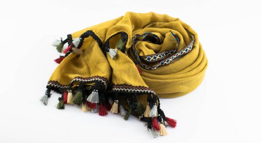 Moroccan Border Hijab Mustard