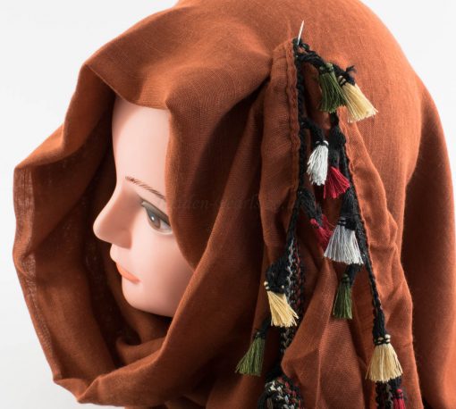 Moroccan Border Hijab Persian Orange 2