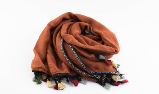 Moroccan Border Hijab Persian Orange