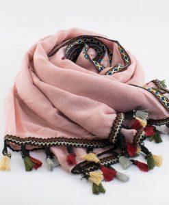 Moroccan Border Hijab Pink