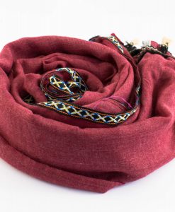 Moroccan Border Hijab Red