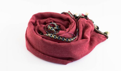 Moroccan Border Hijab Red