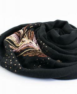 Picasso Velvet Hijab Black