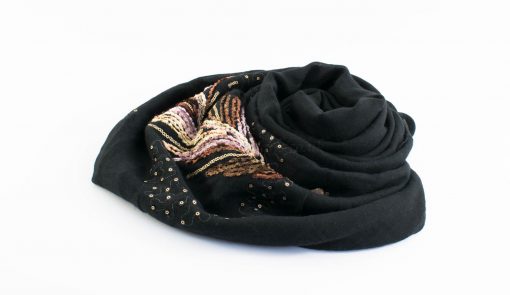 Picasso Velvet Hijab Black