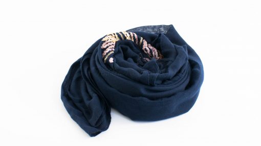 Picasso Velvet Hijab Midnight Blue