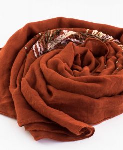 Picasso Velvet Hijab Persian Orange