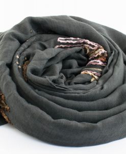 Picasso Velvet Hijab Grey