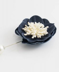 Big Petal Pins _ HIdden Pearls - Denim Blue