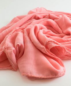 Crepe Chiffon Hijab - Hidden Pearls - Salmon