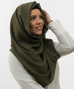 Crepe Hijab - Army Green 11 - Hidden Pearls