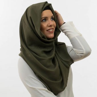 Crepe Hijab - Army Green 11 - Hidden Pearls
