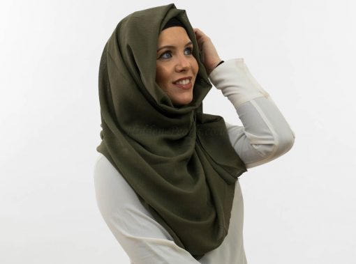 Crepe Hijab - Army Green 11 - Hidden Pearls