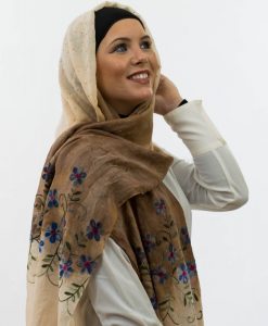 Ombre Hijab embroidery - Hidden Pearls