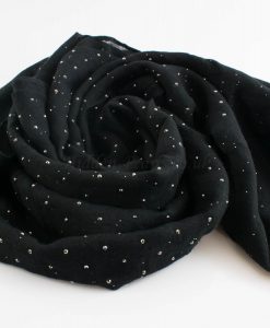 Diamante Hijab - Hidden Pearls - Black