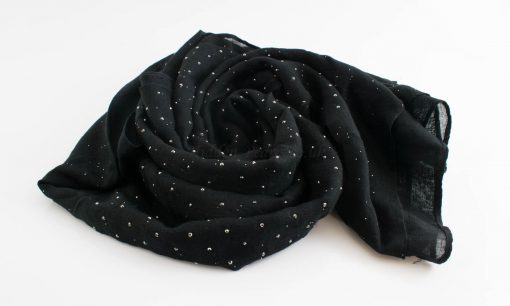 Diamante Hijab - Hidden Pearls - Black