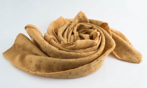 Diamante Hijab - Hidden Pearls - Golden Brown