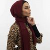 Side Pleat Chiffon Hijab Rosewood