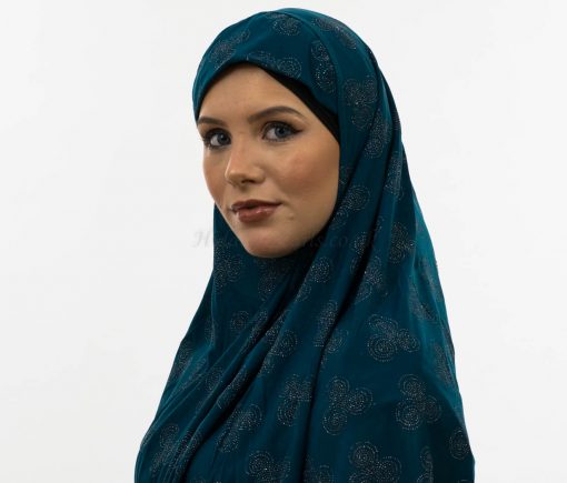 Al-Amira Hijab - Teal 3- Hidden Pearls