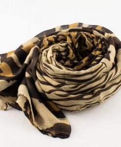 Everyday Mixed Leopard Print Hijab - Coffee - Hidden Pearls