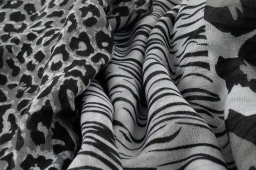Everyday Mixed Leopard Print Hijab - Grey3 - Hidden Pearls