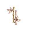 Antique gold diamante bamboo brooch