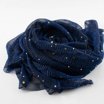 Glitter Crinkle Hijab- midnight blue