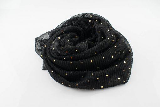 Sparkle Crinkle Hijab - Hidden Pearls - black