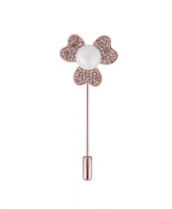 Floral Rose Gold PIn - Hidden Pearls