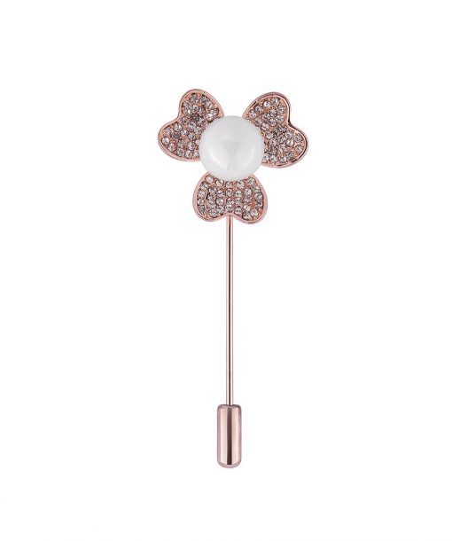 Floral Rose Gold PIn - Hidden Pearls