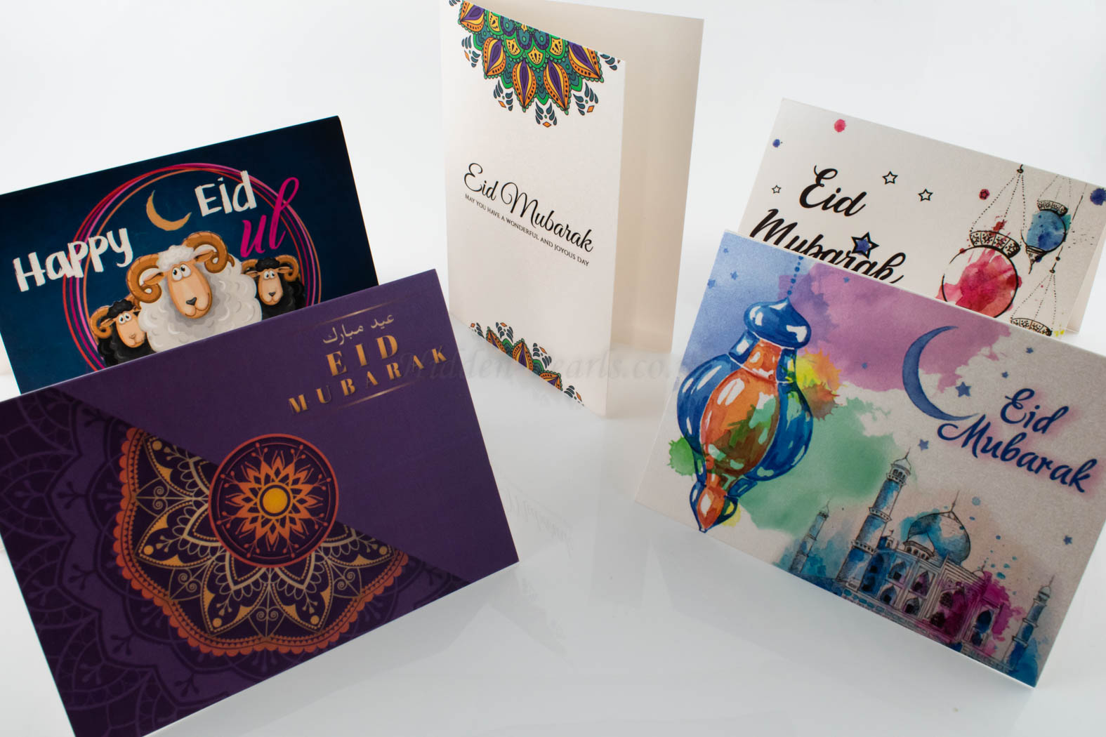 Multi-Pack envelopes Included Pack of 6 Eid Mubarak Cards Multi Designs a6 Kids Theme 