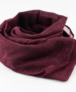 Everyday Glitter Hijab - Burgundy-Hidden Pearls