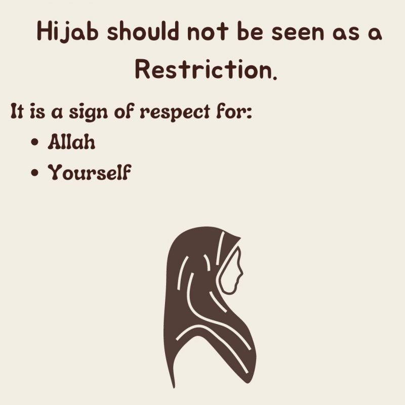helping teenage daughters wear the hijab - no restriction- hidden pearls