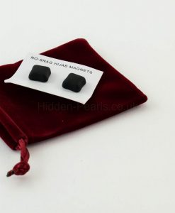 Square Magnetic Pins - Black x 2- Hidden Pearls